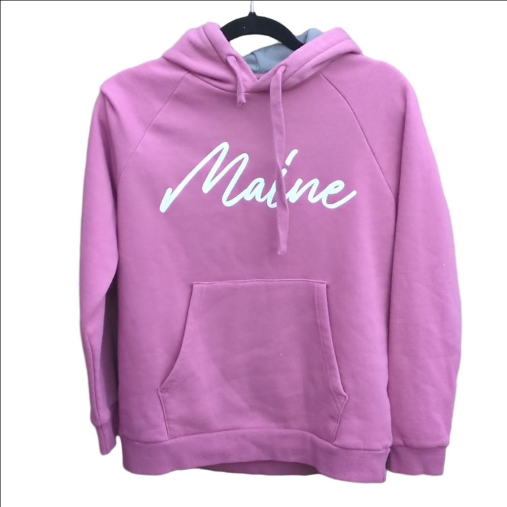 Maine Pink Hoodie Sweater - Size Small